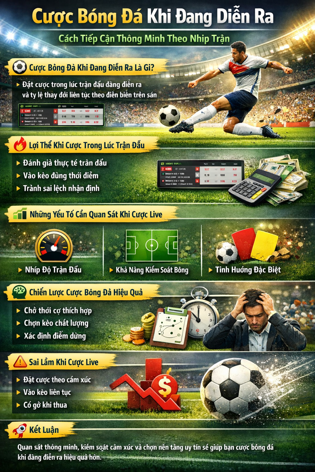 Cược bóng đá live thông minh